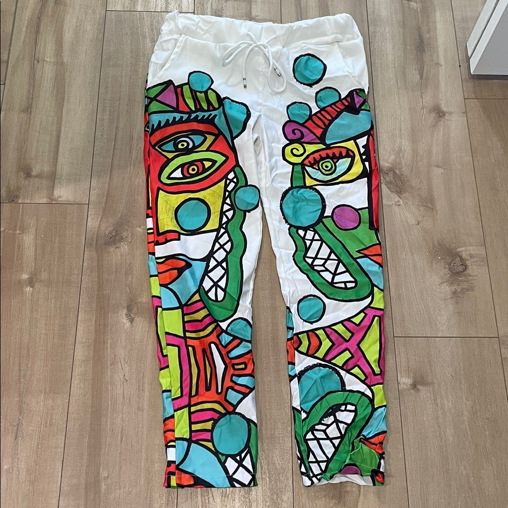 Colorful Abstract Print Joggers